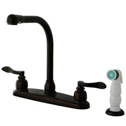 Kingston Brass KB8755NFL NuWave French Centerset Kitchen Faucet, Oil Rubbed Bronze - Kingston Brass KB8755NFL