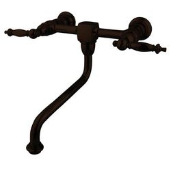 Kingston Brass KS1215TL Heritage Wall Mount Bathroom Faucet, Oil Rubbed Bronze - Kingston Brass KS1215TL