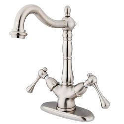 Kingston Brass KS1498BL Vessel Sink Faucet, Brushed Nickel - Kingston Brass KS1498BL