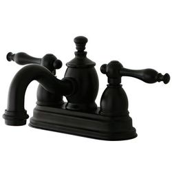 Kingston Brass KS7105NL 4 in. Centerset Bathroom Faucet, Oil Rubbed Bronze - Kingston Brass KS7105NL