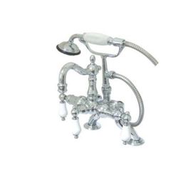 Kingston Brass CC2012T1 Vintage Clawfoot Tub Faucet with Hand Shower, Polished Chrome - Kingston Brass CC2012T1