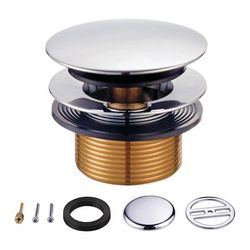 Kingston Brass KBU2001 Eugene Tip-Toe Tub Drain Conversion Kit, Polished Chrome - Kingston Brass KBU2001