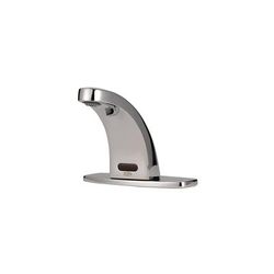 Zurn Industries Z6936-CP4-L-MV-SH Deck Mount Battery Sensor Faucet w/ 1.0 gpm Aerator & Temperature Mixing Valve - 4" Plate, Chrome