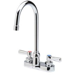 Zurn Industries Z812B1-XL Deck Mount Faucet w/ 2.2 gpm Aerator - 5 3/8" Swivel Gooseneck Spout, 4" Centers