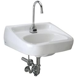 Zurn Industries Z.L1.S Wall Mount Sensor Lavatory System w/ 0.5 gpm & Thermostatic Mixing Valve - 20" x 18"