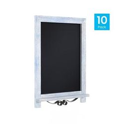 Flash Furniture 10-HFKHD-GDIS-CRE8-422315-GG Chalkboard Sign w/ Legs - 10 Pack, 12"W x 17"H, Pine Wood Frame, Rustic Blue