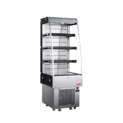 Bakemax BMGG024 24" Vertical Open Air Cooler w/ 4 Levels, 110v, Silver