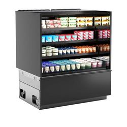 Structural Concepts NM7255RSSV 71 3/4" Blend Vertical Open Air Cooler w/ 4 Levels, 208-240v, Black