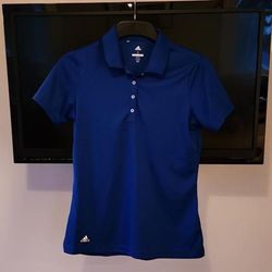 Adidas Tops | Ladies Adidas Golf Polo Shirt Blue Size Small | Color: Blue | Size: S