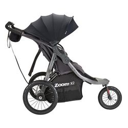Joovy Zoom X2 Lightweight Jogging Side by Side Double Stroller - Forged Iron