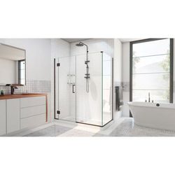 Dreamline DreamLine Unidoor-X 63 1/2 inch W x 34 3/8 inch D x 72 inch H Frameless Hinged Shower Kit in Oil Rubbed Bronze E12730534-06