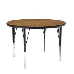 Correll A36-RND-06 36" Round Table w/ 1 1/4" High Pressure Top, Oak, Brown