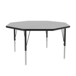 Correll A48-OCT-15-09-09 48" Octagonal Table w/ 1 1/4" High Pressure Top, Gray Granite