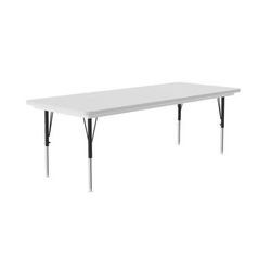 Correll AR3096-REC-23-09 Activity Table w/ Plastic Top, 96"W x 30"D, Gray Granite