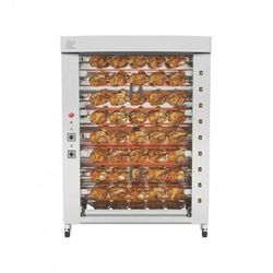 Rotisol USA FB1400-8E-SS Electric 8 Spit Commercial Rotisserie w/ 48 Bird Capacity, 208-230v/3ph, Silver