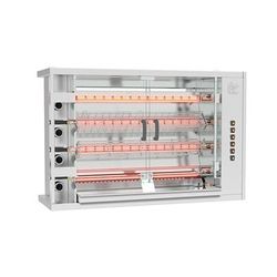 Rotisol USA FF1425-4G-SS NG Gas 4 Spit Commercial Rotisserie w/ 24 Bird Capacity, Natural Gas, Silver, Gas Type: NG, 208/230 V