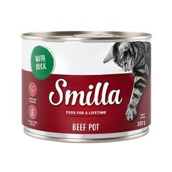 24x200g Tender Beef with Duck Smilla Wet Cat Food