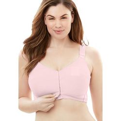 Plus Size Women's Stay-Cool Wireless Posture Bra by Comfort Choice in Shell Pink (Size 40 D)