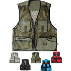 Gilet de Pêche Multi-Poches pour Homme Vêtement de Photographie Collection Été