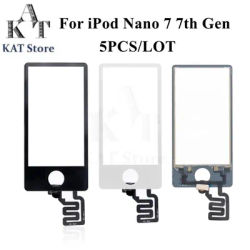 Verre d'écran tactile pour iPod Nano 7 7e génération 5 pièces de rechange en noir et blanc