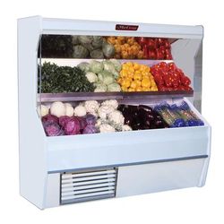 Howard-McCray SC-P32E-6S-LED 74" Horizontal Open Produce Merchandiser w/ 2 Levels, 115v/208-230v/1ph, Reflecting Mirror, White