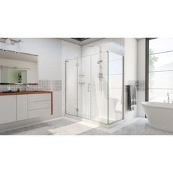 Dreamline DreamLine Unidoor-X 58 inch W x 34 3/8 inch D x 72 inch H Frameless Hinged Shower Enclosure in Brushed Nickel E1302234-04