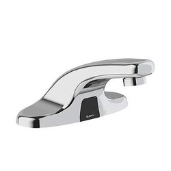 Sloan 3315025BT Optima Deck Mount Electronic Faucet - 4" Centers, Fixed Spout, Battery Operated, Green