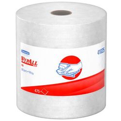 Kimberly-Clark 41025 WypAll l475 Cloth Jumbo Roll, White, Disposable