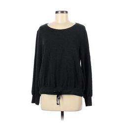 Cable & Gauge Sweatshirt: Black Tops - Women's Size Medium