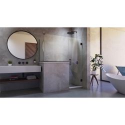 Dreamline DreamLine Unidoor Plus 58 inch W x 30 3/8 inch D x 72 inch H Frameless Hinged Shower Kit in Oil Rubbed Bronze SHEN-2428303630-06