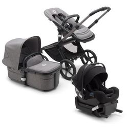Bugaboo Fox 5 + Turtle One Travel System Bundle - Graphite / Grey Melange / Grey Melange / Black
