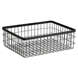 GET WB-1294-MG Rectangular Wire Basket - 12" x 9", Iron, Black, 4" Tall, Metal