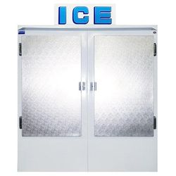 Polar Temp 670AD 62" Outdoor Ice Merchandiser w/ (62) 20 lb Bag Capacity - Solid Doors, 115v, White