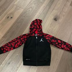 Nike Shirts & Tops | Jordan Nike Zip Up Jacket Size 4-5 Euc | Color: Black/Red | Size: 4tb