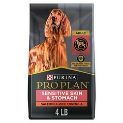 Sensitive Skin and Stomach, Salmon and Rice Formula Dry Dog Food, 4 lbs.