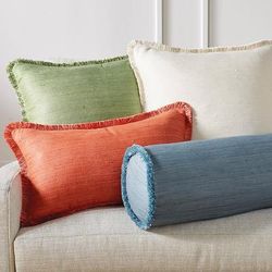Set of 2 Marilia Silk Decorative Pillow Covers - Teal, 20" sq. Teal - Frontgate