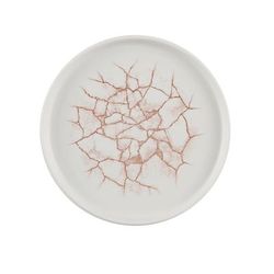 Churchill KTAMWP211 8 5/8" Round Stonecast Walled Plate - Ceramic, Antique Coral, Orange , Case of 6