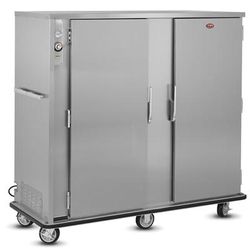 FWE A-180-2-XL 180 Plate Heated Meal Delivery Cart, 120v, 6" Casters, Silver