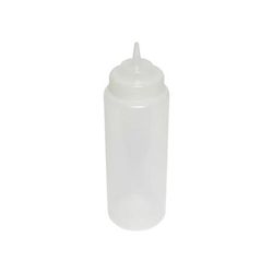 Thunder Group PLTHSB032CW 32 oz Wide Mouth Squeeze Bottle - Plastic, Clear