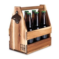 Acacia Wood Beverage Caddy by Foster & Rye in Wood