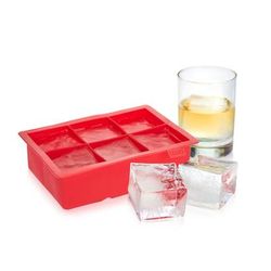 Red Colossal: Ice Cube Tray by True in Red