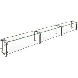 Hatco ED20-12012 Full Service Mounted Food Shield - 120" x 12" x 18", Glass/Stainless Steel, Clear, 0.38 in