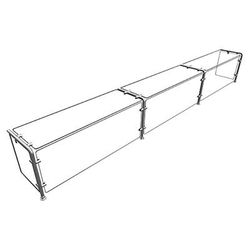 Hatco EP11-12012 Full Service Mounted Food Shield - 120" x 12" x 18", Glass/Stainless Steel, Clear, 0.25 in