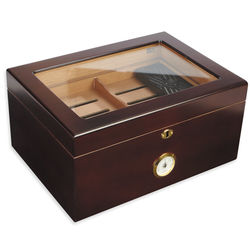 Whitetail II Glasstop Humidor - 100 Cigar Capacity