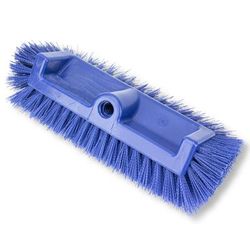 Carlisle 40422EC14 10" Dual Surface Floor Scrub Brush Head - Split Shape, Poly/Plastic, Blue