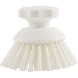 Carlisle 42395EC02 5" Round Scrub Brush - Polyester Bristles, White