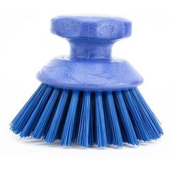 Carlisle 42395EC14 5" Round Scrub Brush - Polyester Bristles, Blue