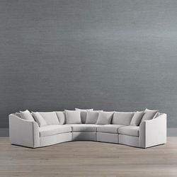 Pippa Modular Collection - Right-Facing Loveseat, Right-Facing Loveseat in Mist Justify InsideOut Performance - Frontgate