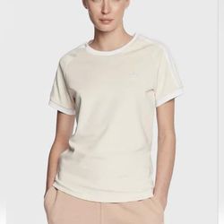 Adidas Tops | Adidas T-Shirt Adicolor Classics 3-Stripes T-Shirt Model 28250 Beige Women's | Color: Cream | Size: 2x