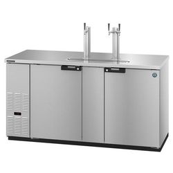 Hoshizaki DD69-S 69 1/2" Kegerator Commercial Beer Dispenser w/ 3 Keg Capacity - 3 Columns, Stainless, 115v, 2 Sections, 3-Keg Capacity, Silver